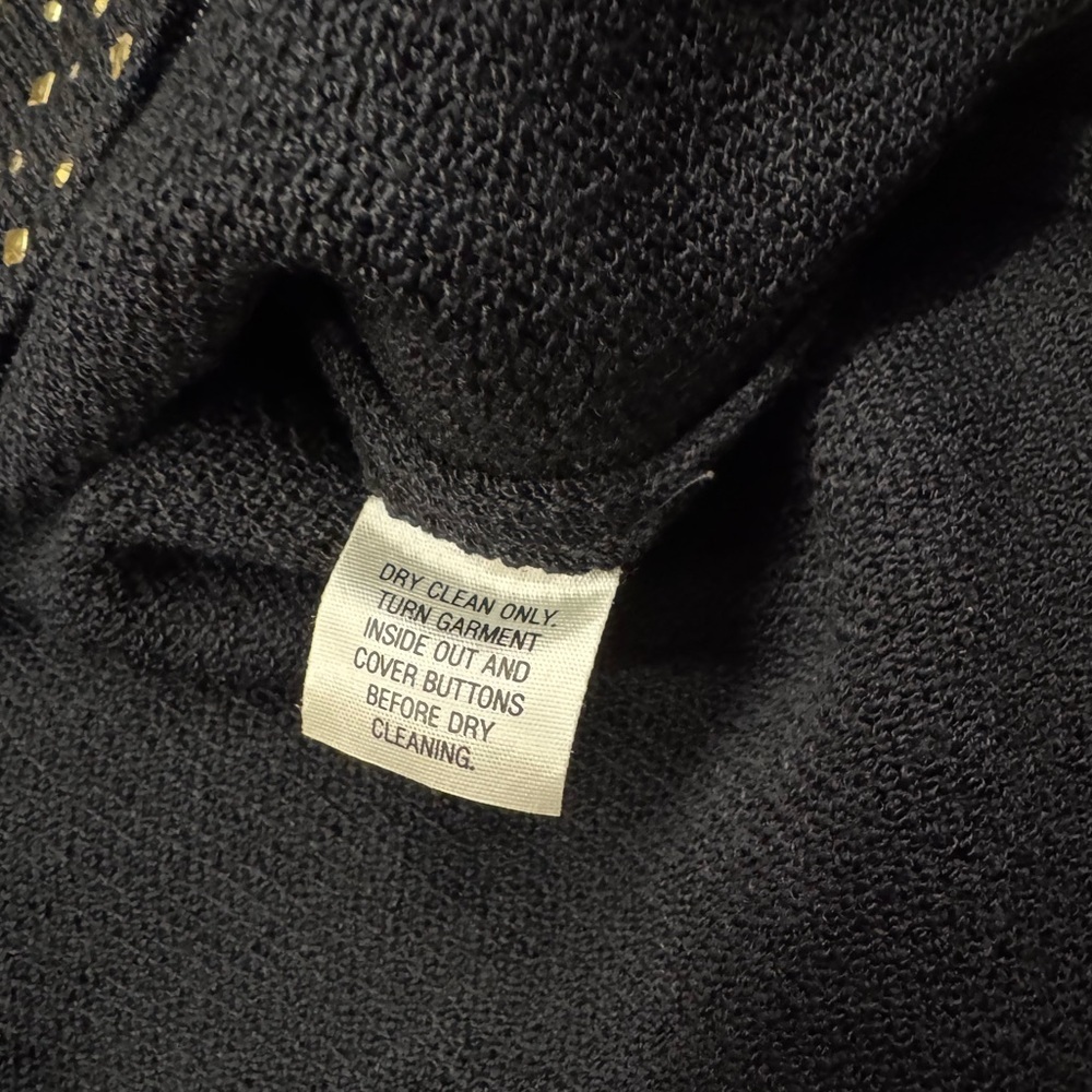 St John Evening Pants Suit Black Studded With Gold Bottons Top P Pants 2 - Picture 11 of 17